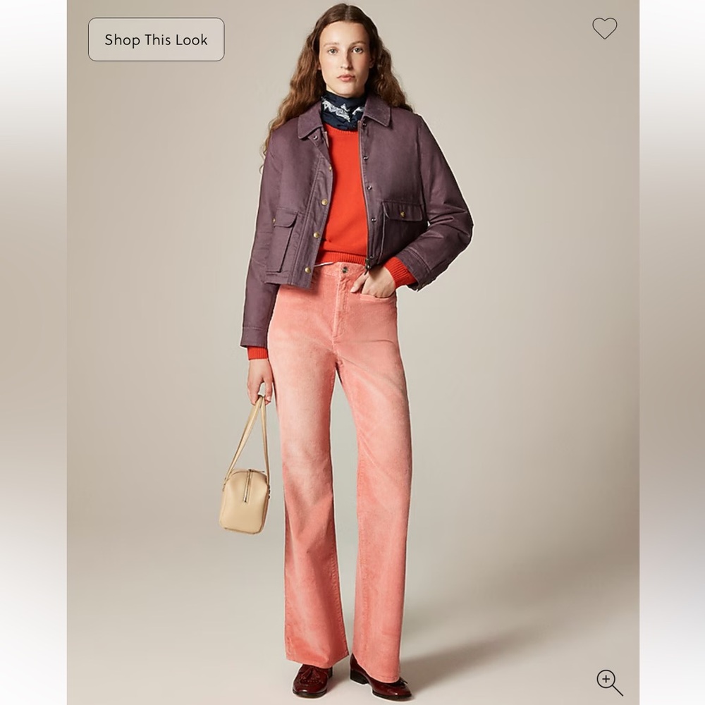J.Crew Vintage flare pant in corduroy Coral Reef